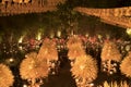 CHIANG MAI THAILAND Ã¢â¬â MARCH 1 : Makha Bucha Day. Traditional buddhist monks and the lighting candles for religious ceremonies.